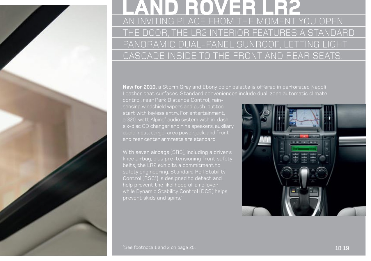 2010 Land Rover Brochure Page 22